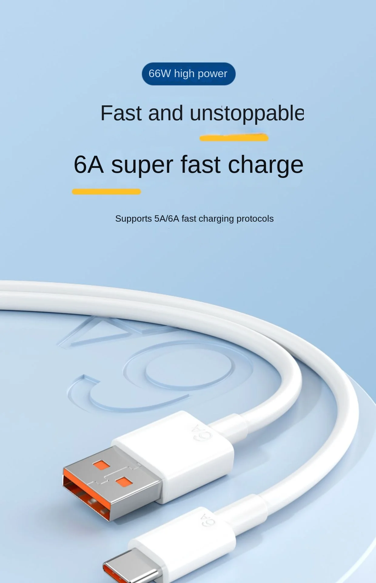 Typec charging cable, super long 3/5 meters, mobile data cable, 10 meters suitable for Xiaomi camera monitoring power cable