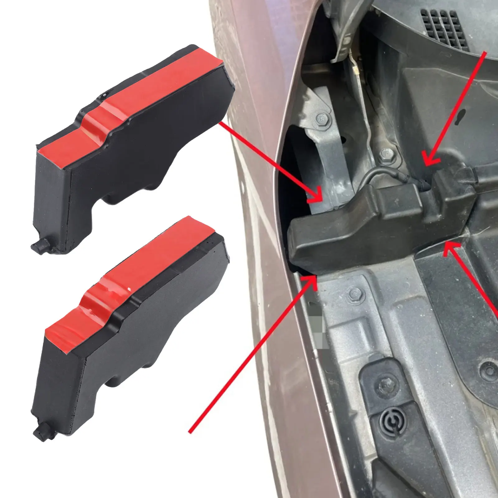 2pcs Car Front Hood Seal Strip Cover for Hyundai IX25 Creta OEM 86442M0000 86432M0000 Designed to Provide Reliable Hood Seal