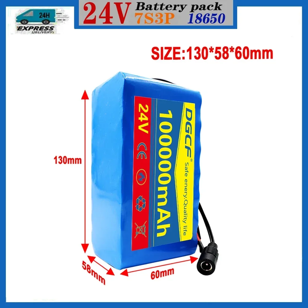 2024 Hoge Prestaties 7s3p100000mah18650 Lithiumbatterij, 24V Oplaadbare Batterij, Gebruikt Voor Rolstoelbatterijen + Oplader