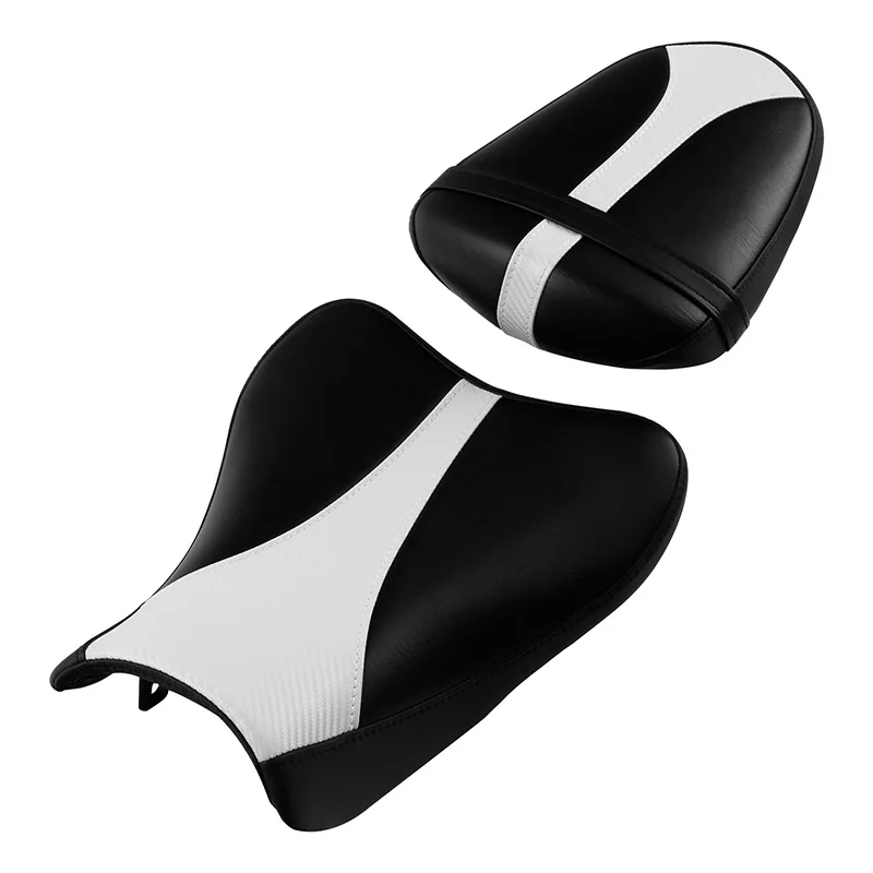 

Motorcycle Black White Front & Rear Driver & Passenger Seat For Suzuki GSXR1000 2007-2008