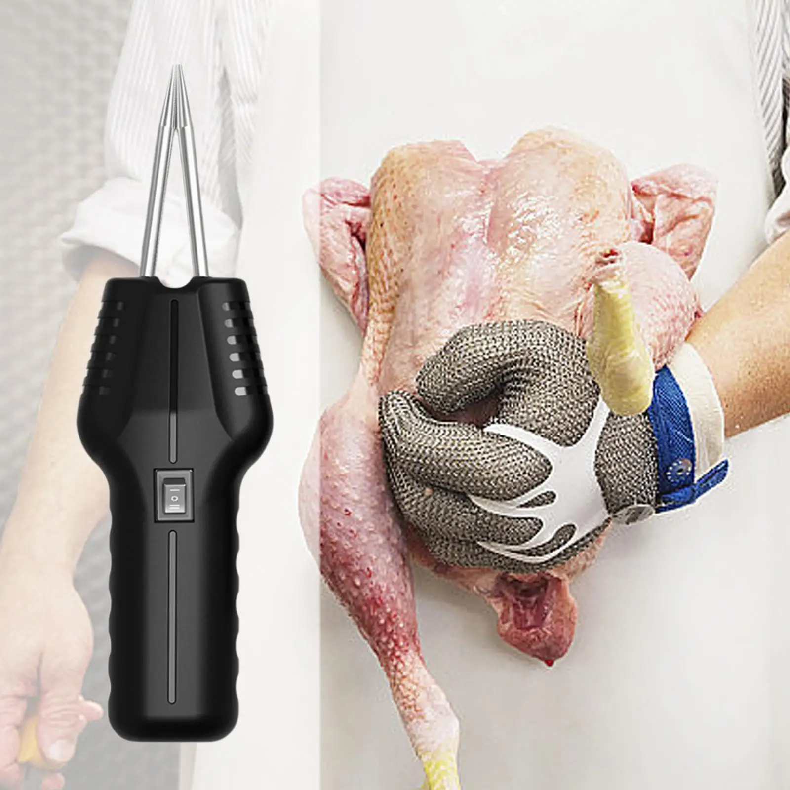 Electric Poultry Plucker Epilator Kitchen Gadget Ergonomic Chicken Defeather Machine for Poultry Plucking Goose Chicken Bird