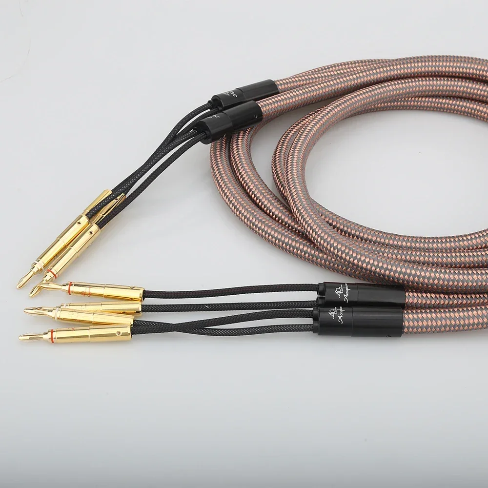 Accuphase 1 Pairs High Fidelity Speaker Cable 4 in 4 out Banana Plug Single Copper Fever Audio Connecting