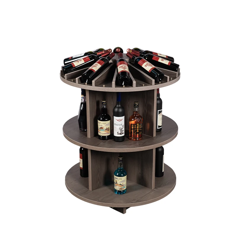 

Modern Art Wooden Metal Round Wine Rack
