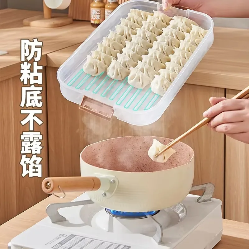 Caja De Almacenamiento De Dumplings Congelados, Refrigerador Multicapa, Grado Alimenticio, Hogar, Caja Mantenimiento Fresco