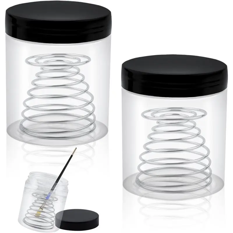A13E-Paint Brush Cleaner Tool 2 Pack Brush Cleaning Cup With Removable Spring Coil Cleaning Tool Paint Brush Cleaner