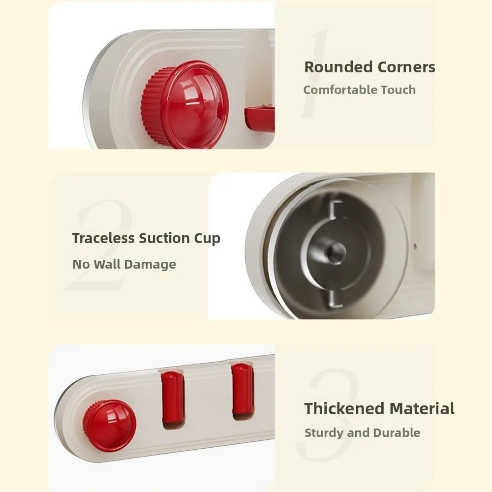

Suction Cup Bathroom Storage Hook Foldable Detachable Door Back Clothes Hook Waterproof Piano Keys Key Hook Rack