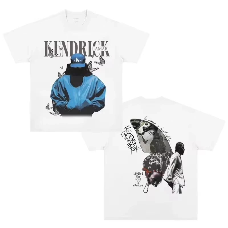 

Футболка Kendrick Lamar Kung Fu Kenny в стиле хип-хоп, рэп, футболка с короткими рукавами и принтом, американская повседневная свободная футболка высокого качества, люксовый бренд