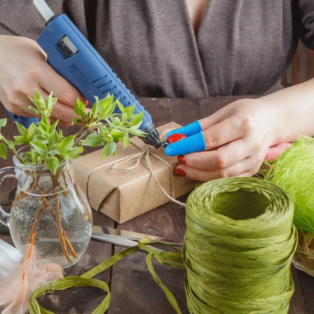 10 قطع من واقي إصبع السيليكون العازل الحراري غطاء الإصبع غير قابل للانزلاق وقابل لإعادة الاستخدام صديق للبيئة للرسم الطبي #5