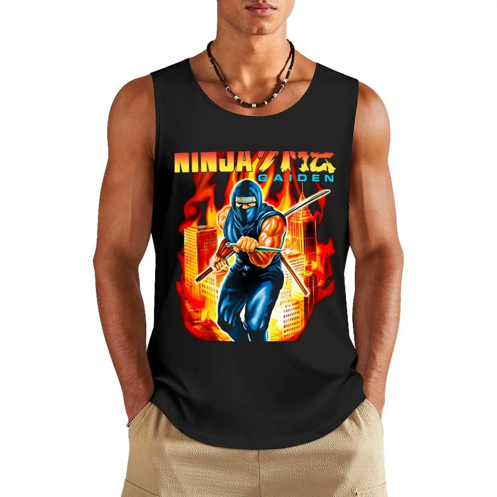 

NINJA GAIDEN BOX ART Tank Top Body man muscle t-shirt