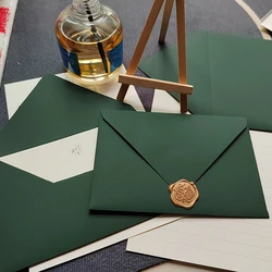 30pcs/lot Envelope Blackish Green Small Business Supplies Postcard Giftbox 250g Paper Message Packaging Invitations Wedding