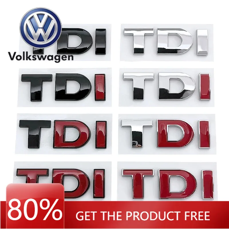 

For VW Volkswagen Jetta MK5 Golf 3D ABS Black Logo TDI Emblem Car Trunk Badge For VW Passat Jetta Touareg Tiguan Touran Golf 4 5