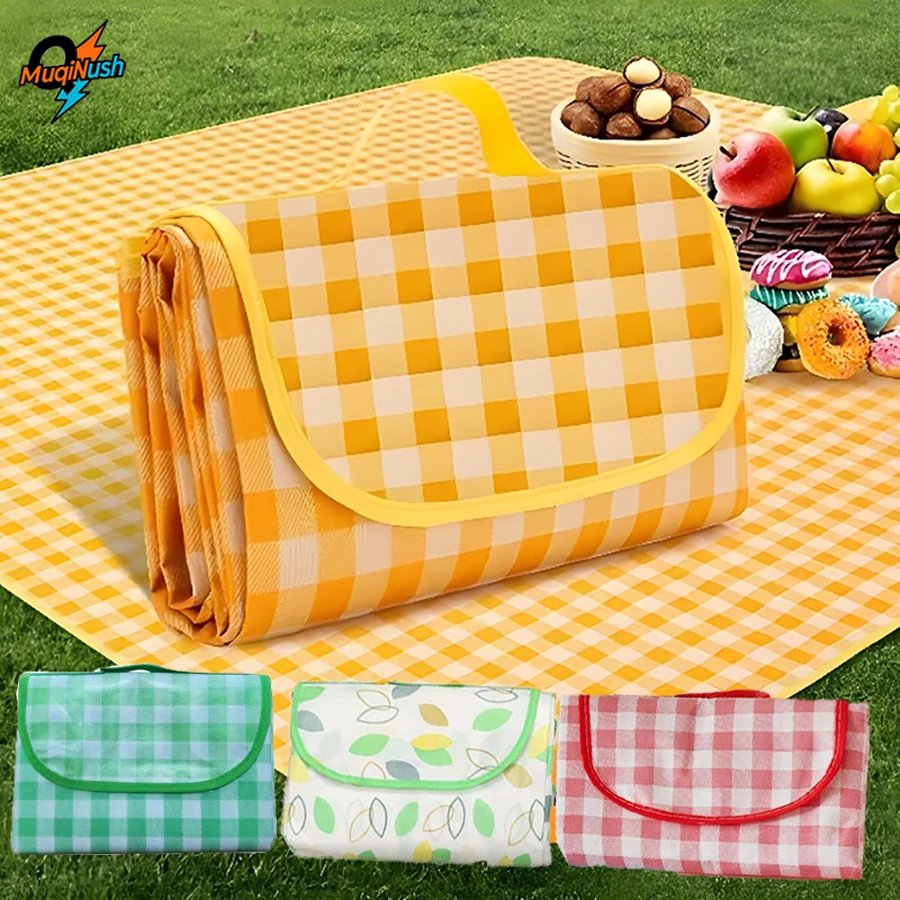 

MuqiNush Picnic Beach Blanket Machine Mat Waterproof Sandproof Foldable Blanket Outdoor Lightweight Mattress Camping Park Travel
