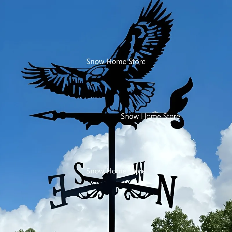 Weather Vane Metal Animal Style Iron Outdoor Roof Garden Courtyard Decoration Weather Vane Ornament Crafts