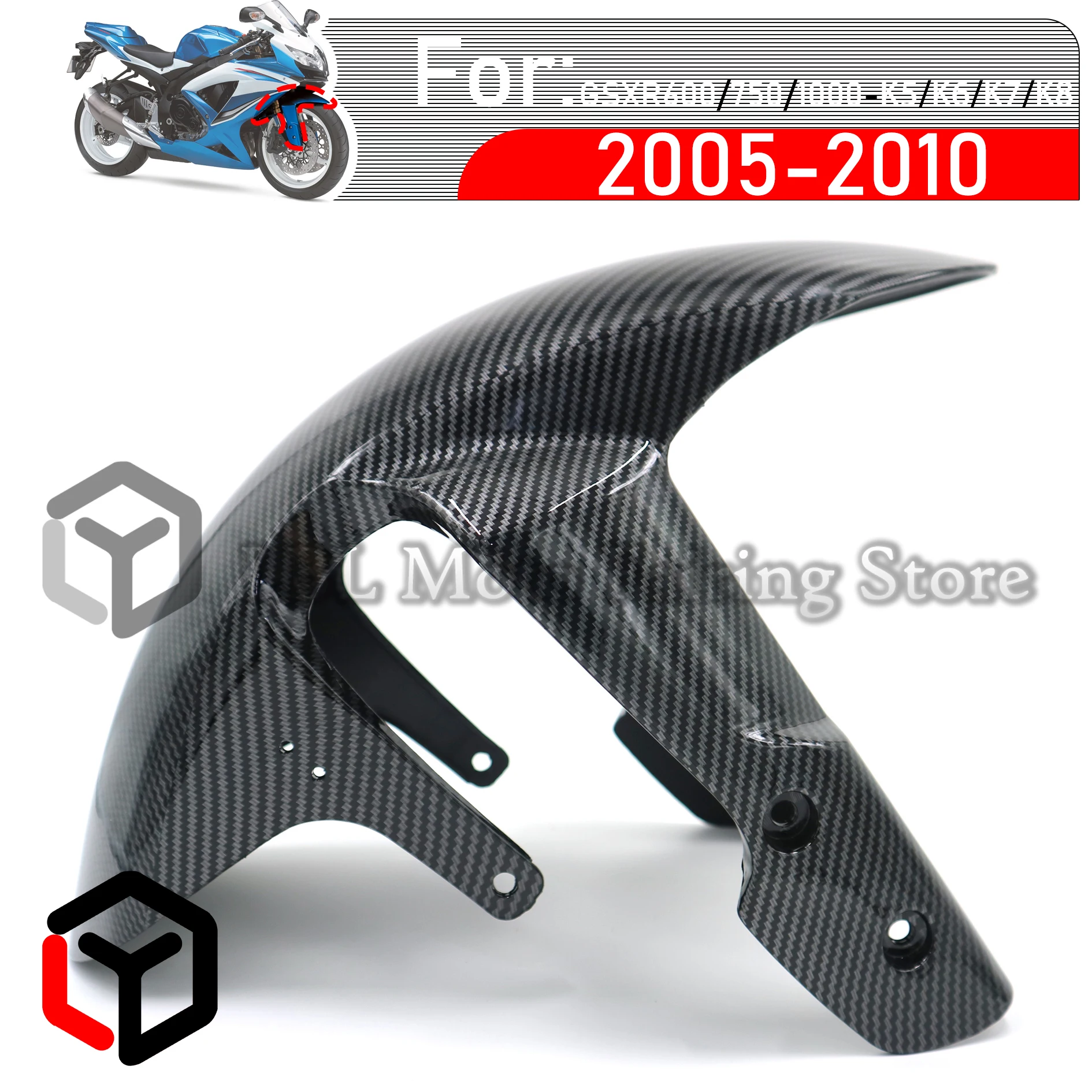 

Для Suzuki K5 K6 K7 K8 GSXR 600 GSXR 750 2006 ~ 2010 GSXR1000 2005 ~ 2008 переднее колесо брызговик защита от брызг обтекатель