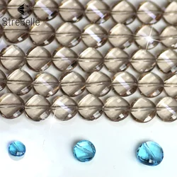 StrerBelle AAA 6mm 40facet Decorative Crystal Beads Twisted Button Shape Jewelry Making Loose Spacer Glass Beads 100pcs