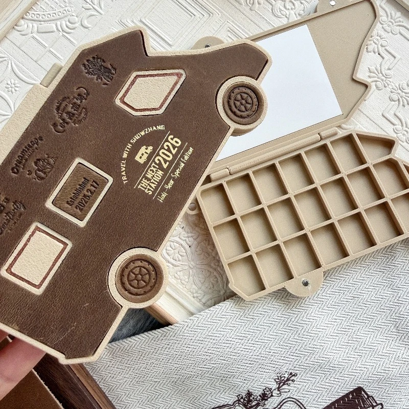 

Симпатичная форма автомобиля, пустая коробка для акварельных красок с 24 сетками, портативная палитра, художественная палитра для студентов, путешествия, живопись, товары для рукоделия