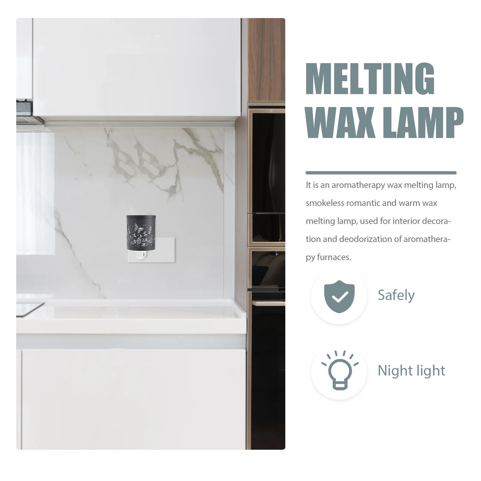 

Aroma Wax Night Light Plug in Diffuser Lamp Indoor Freshener SPA Gift Reliable Practical Details Elegant Appearance