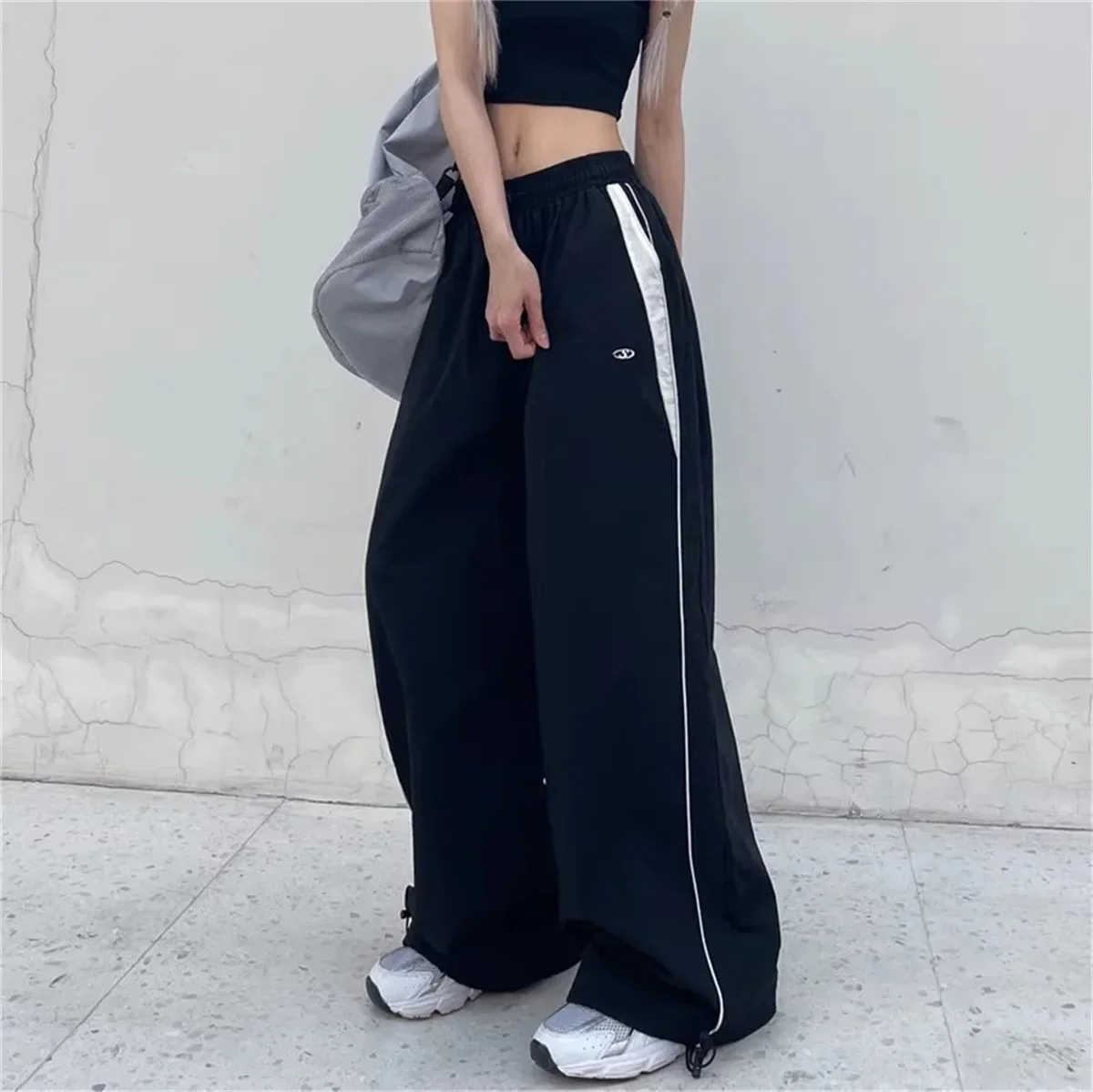 Vrouwen Mode Baggy Y2K Broek Hoge Taille Patchwork Harajuku Broek Vrouwelijke Hip Hop Leggings Streetwear Joggers Oversized Broek