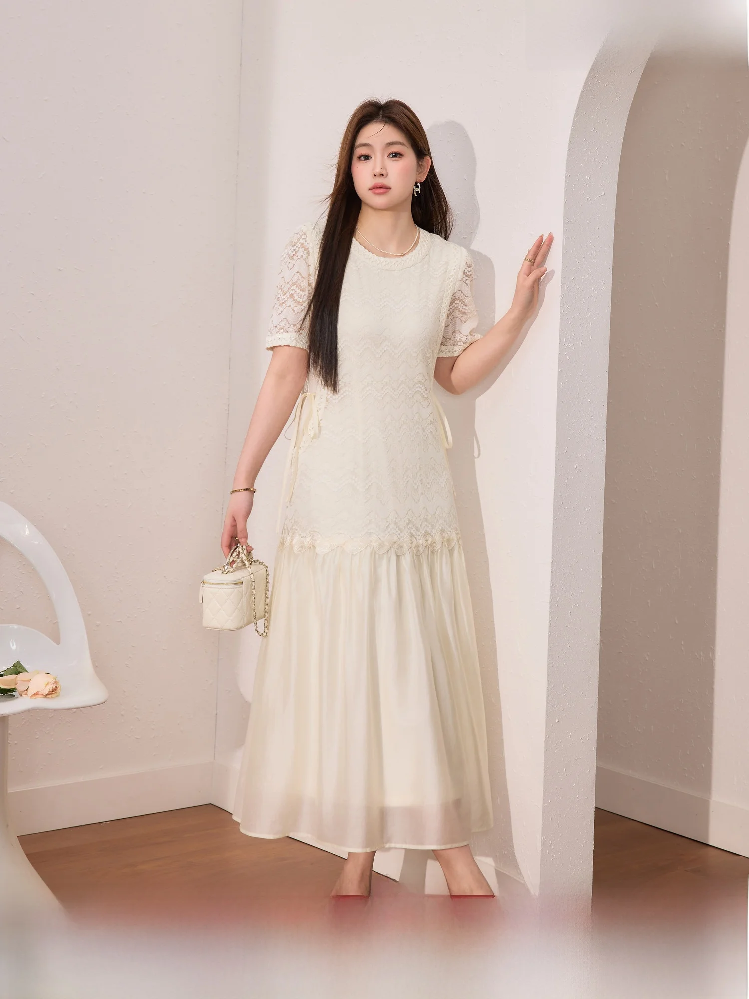 

Синие летние свободные длинные юбки больших размеров Dr Cloud Dr Gentle Ele Lace для женщин, моделирующие фигуру, для повседневной носки, с высокой талией...