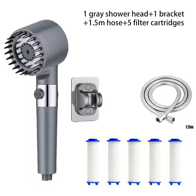 Shower filter four modes bathroom accessories head massage showerhead replete for shower heads knobs showers parts fixture home - Image 13