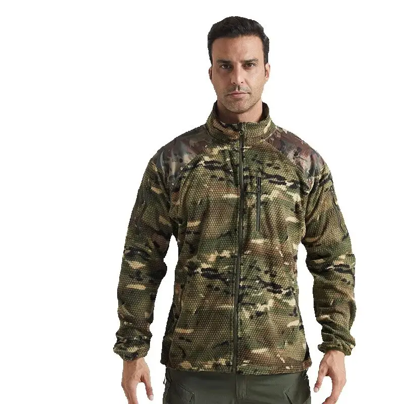 

Тактическая флисовая куртка Tom с воротником-стойкой MC, флисовая куртка с толстой внутренней подкладкой, спортивная уличная велосипедная куртка для мужчин