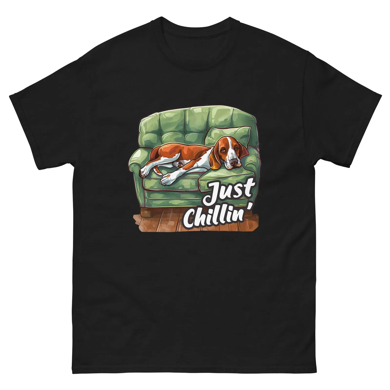 Just Chilling Dog Lover T-Shirt Funny Puppy Unisex Tee S-5XL