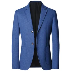 Spring Autumn Smart Casual Blazers Men Fashion Slim Fit Suit Jackets Solid Color Turn Down Collar Mens Blazer Outerwear Coats