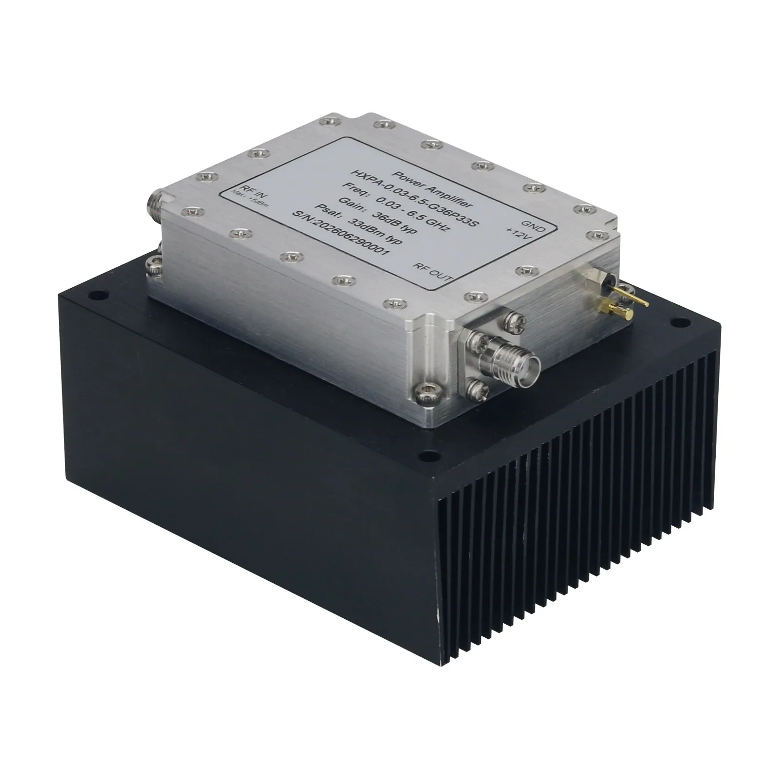 30MHz-6.5GHz Ultra Wideband 36dB 2w RF Power Amplifier High Quality RF Accessory With SMA Female Connector