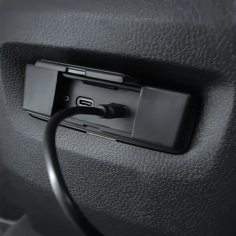 Car Rear Console Center USB Equip Charging Port Protective Cover Dust-proof Frame for VW ID.4 ID4 ID6 crozz X 2021 2022 2023