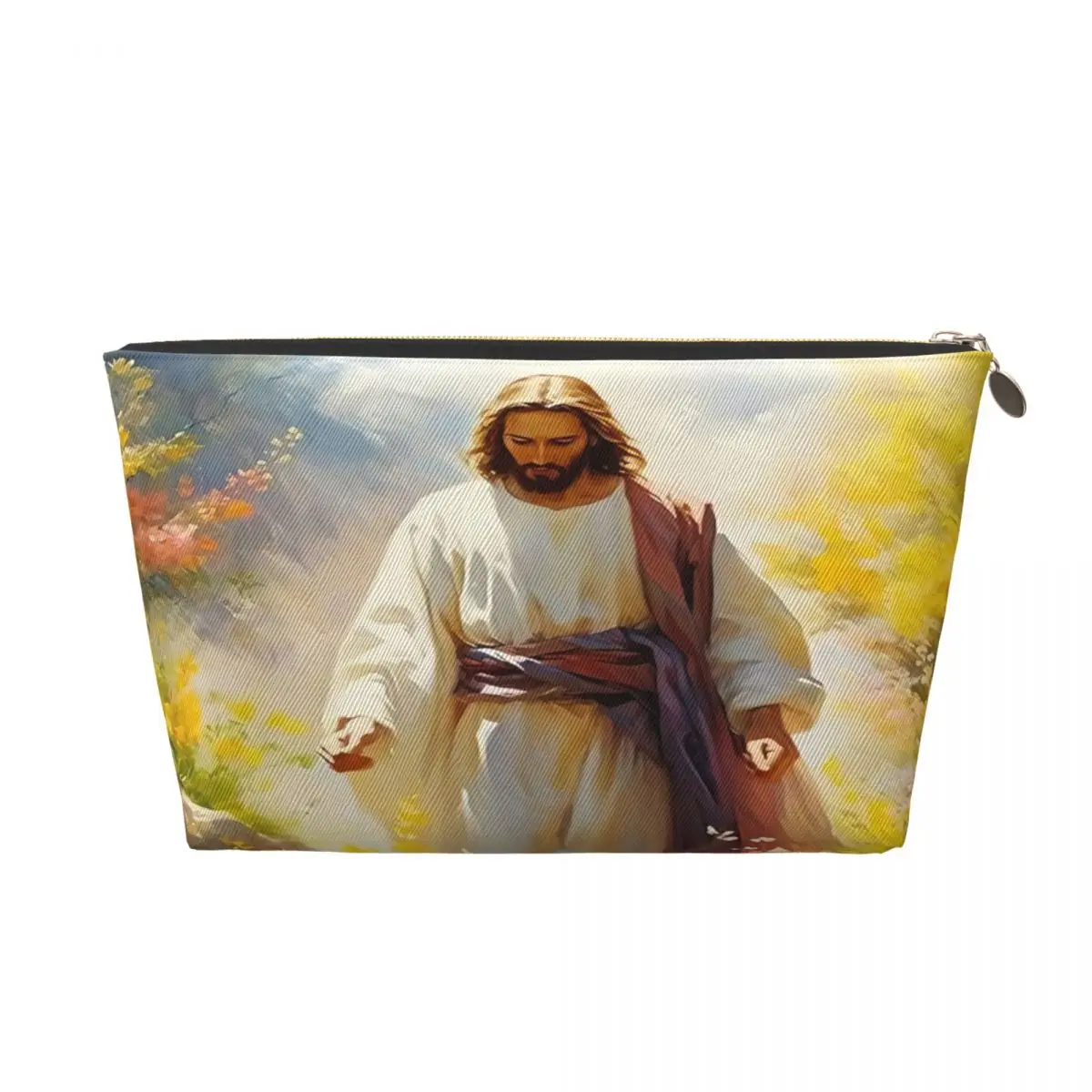 Custom Jesus Christ Cosmetic Bag Women Cute Big Capacity Makeup Case Beauty Storage Toiletry Bags