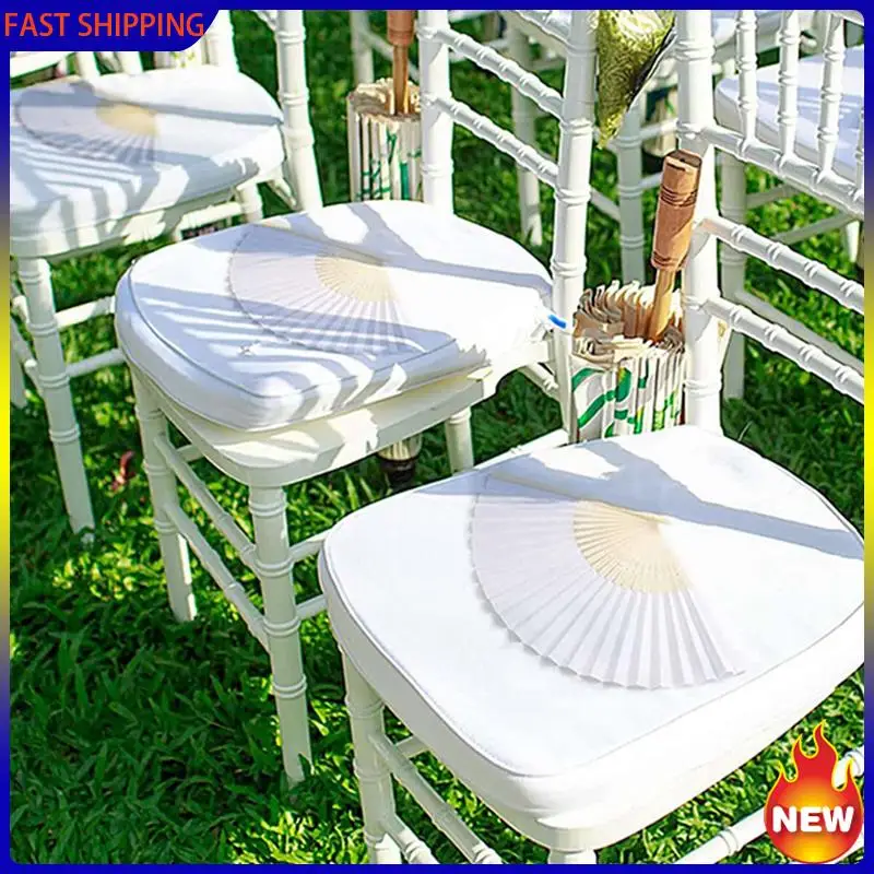 Hot Trend-100Pcs Wedding Hand Fans Paper Fan White Handheld Fan Chinese Bamboo Folding Fan For Party Supplies/Home Decor/DIY Gif
