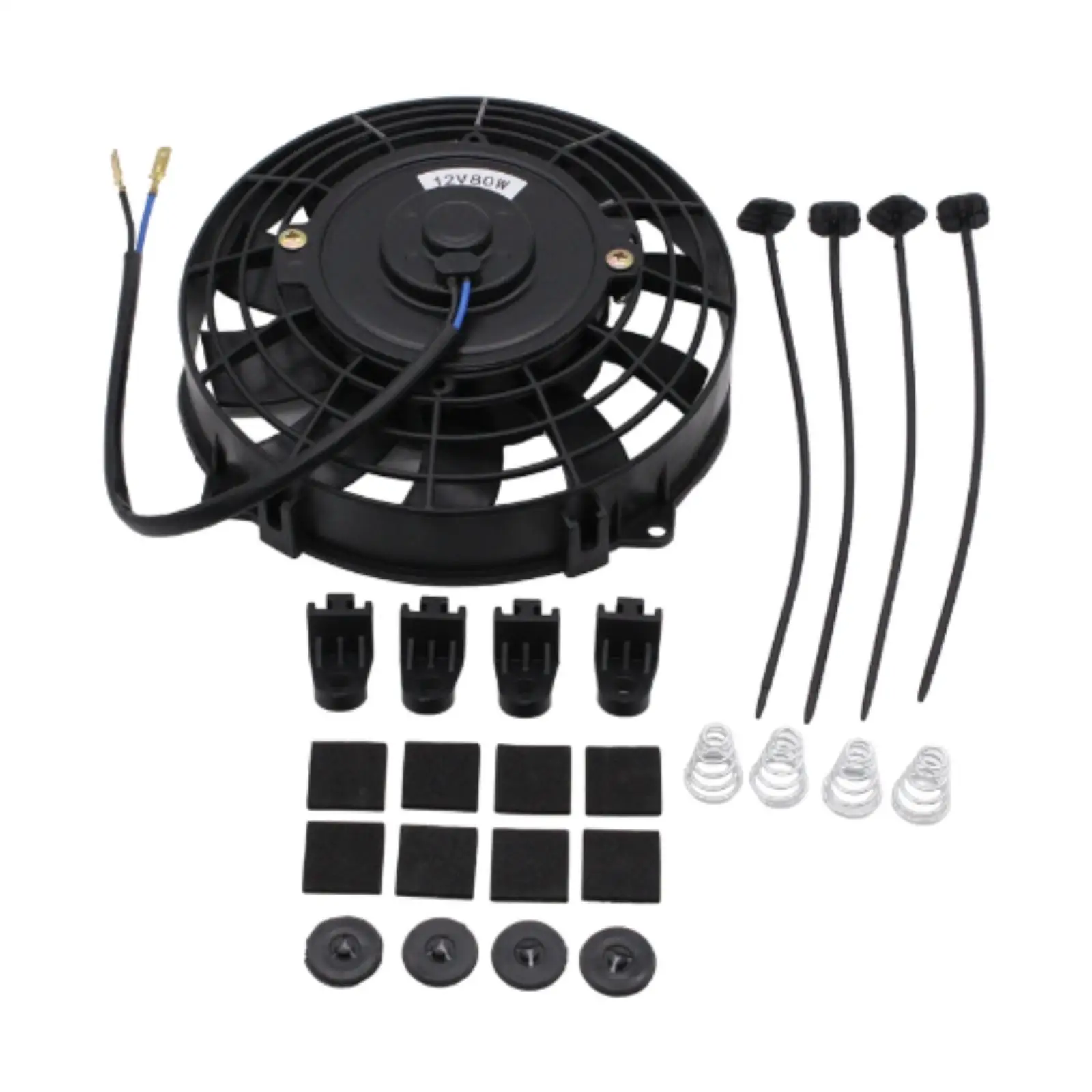 Radiator Fan Electric Radiator Cooling Fan Universal 12V Accessories Assembly Kit Push Pull Electric Radiator Cooling Fan