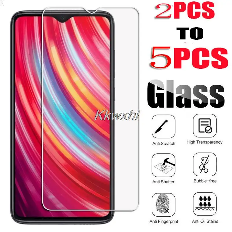 2PCS-5PCS For Xiaomi Redmi Note 8 2021 7 Pro 7S 8T 5 Plus 4X S2 5A 6A 6 Note8 Note7 Screen Protector Tempered Glass Film Cover