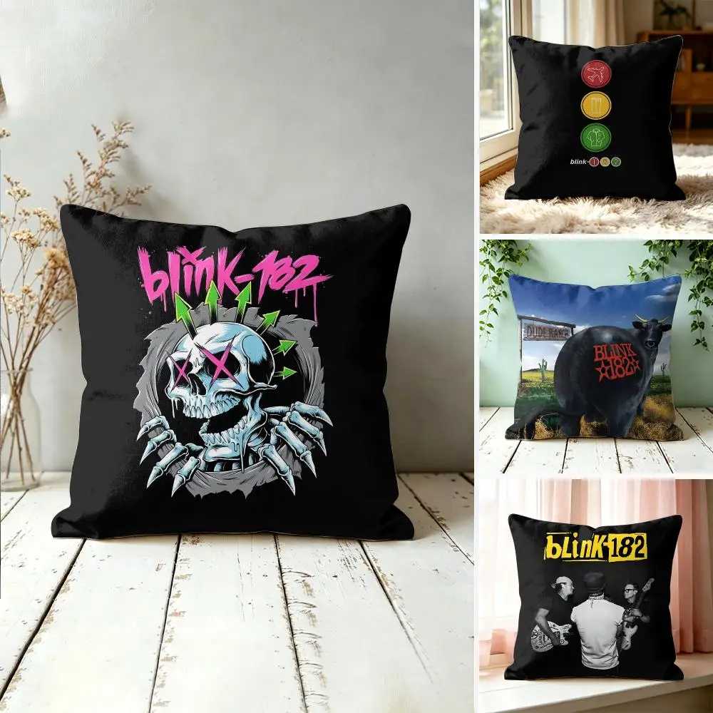 B-Blink 182 Band Rock Cushion Cover Square Decorative Throw Pillow 40x40cm For Sofa Bedroom Living Room Home Decor