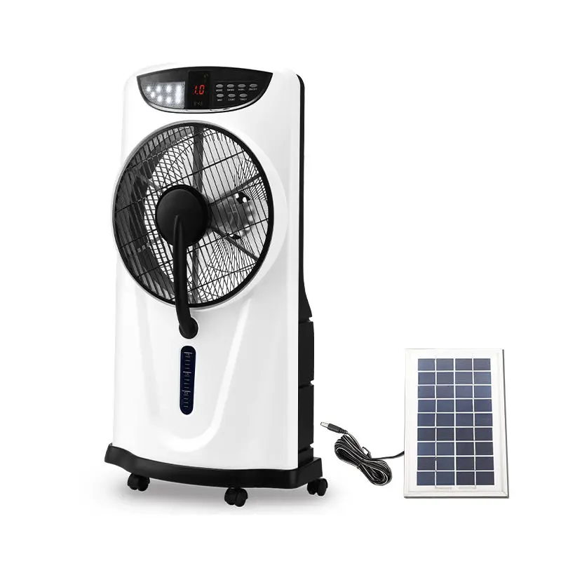 Rechargeable electric water spray solar powerful portable air mist misting fan outdoor with water remote control