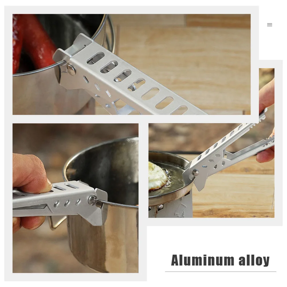 

Anti Scalding Pot Clip Pan Clamp Cookware Holder Camping Accessory Aluminum Alloy Gripper for Oven Corrosion Resistant
