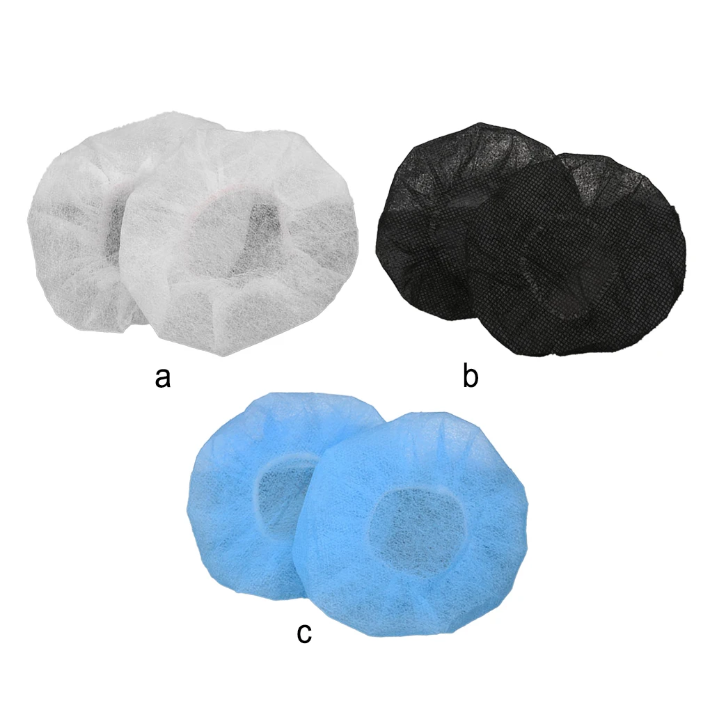 أغطية سماعات رأس قابلة للتمدد للاستعمال مرة واحدة ، كم حماية ، غير منسوج ، مقاوم للأتربة ، مقاوم للعرق ، إكسسوارات لمقهى الإنترنت ، 2: