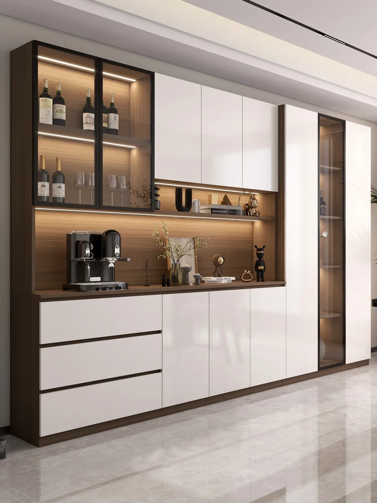 Shaojiang solid wood dining side cabinet integrated wall locker wine cabinet display household locker can store