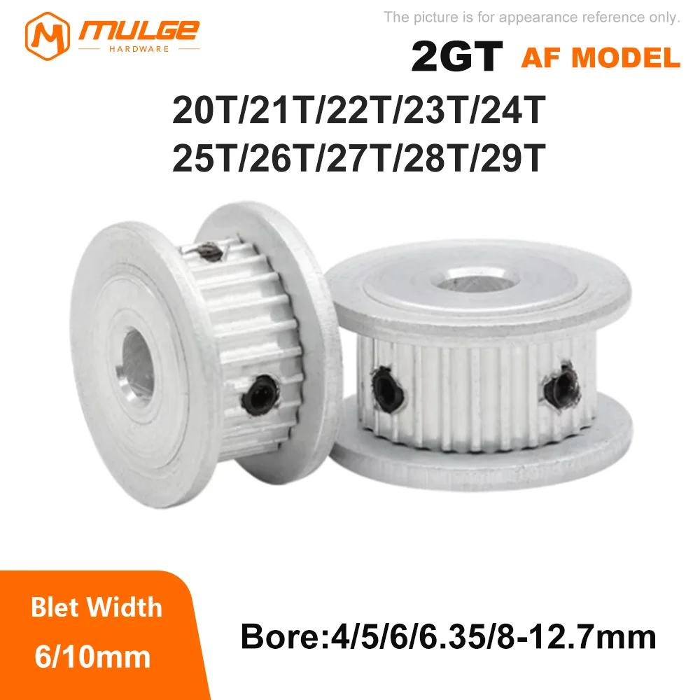 Pulleys 2GT Pulley Wheel 20T/21T/22T/23T/24T/25T/26T/27T/28T/29Teeth Timing belt Width 6/10mm Timing Belt pulley 3d printer 1pcs