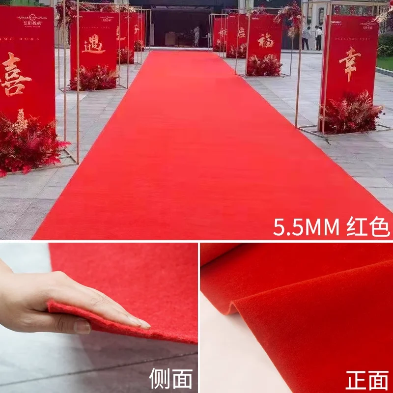 New Luxurious 100m Red Carpet Wedding Carpet Custom Length Aisle Runner Indoor Outdoor Decoration Carpet Event Party Wedding Rug