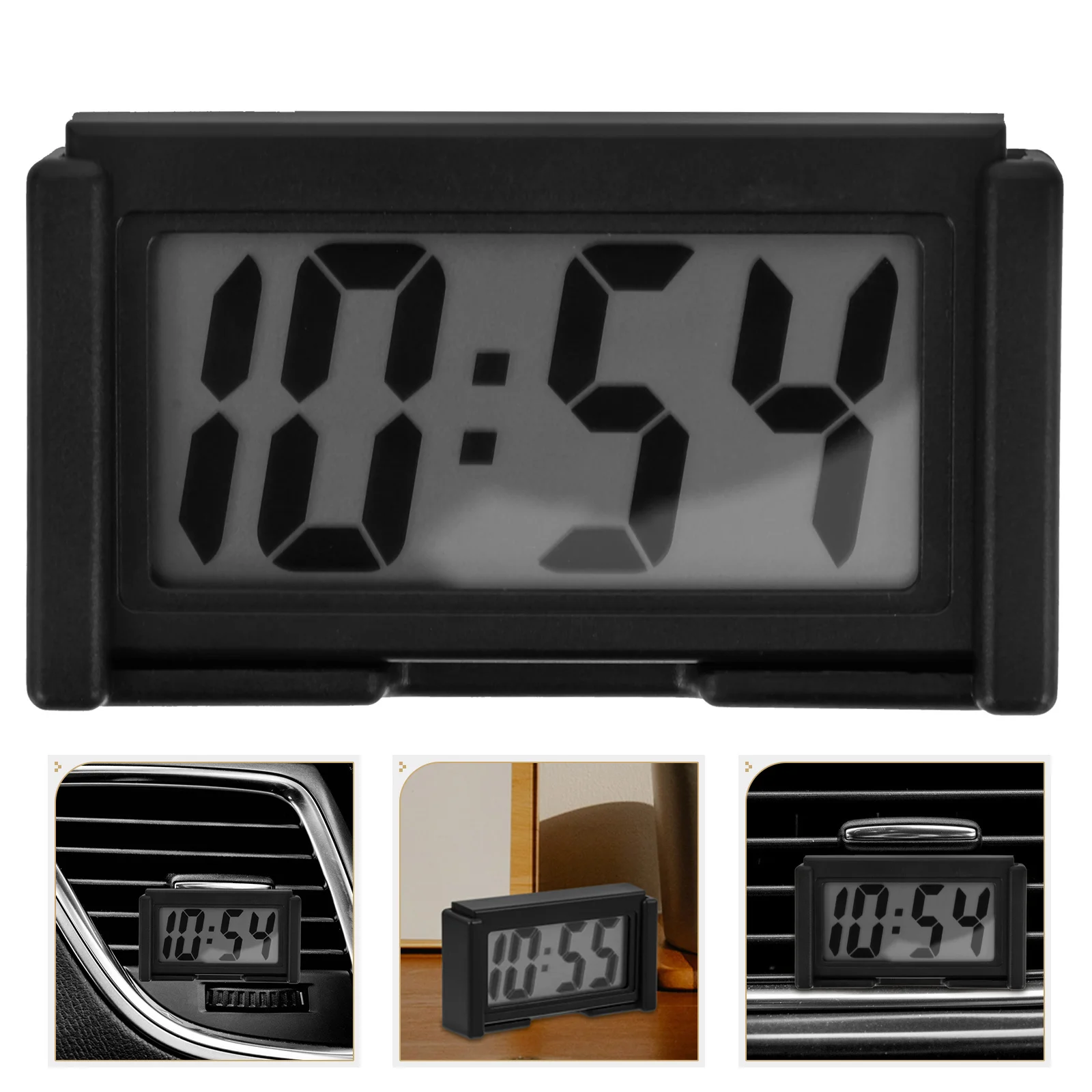 

Car Dashboard Digital Clock Mini Compact Design Precise Time Display Vehicle Stick on Clock for Car Dash Auto Interior Decor