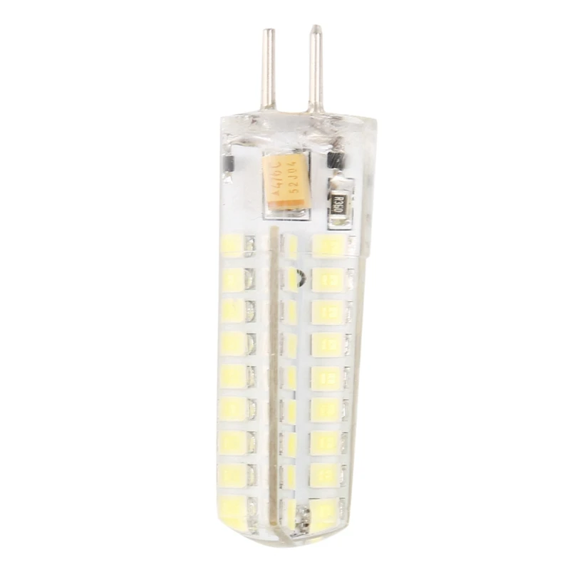 6X 6.5W GY6.35 LED Bulbs 72 2835 SMD LED 320Lm 50W Halogen Lamps Equivalent Dimmable Pure White 6000K Silicone Corn Bulb