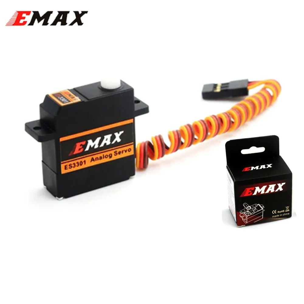 1 SZTUK EMAX ES3301 ES3351 ES3302 ES3352 9mm 4.8-6V Analog / Digital Servo Metal Gear For RC Glider Rc Airplane RC Drone