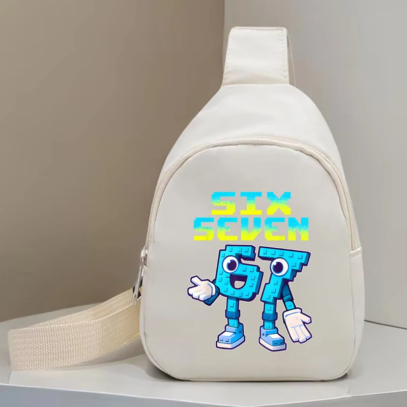 ホットセール子供用チェストバッグ シックスセブン イタリアンブレインロット キュートな財布とハンドバッグ 女の子 男の子 67 シックスセブン ロングストラップショルダーバッグ