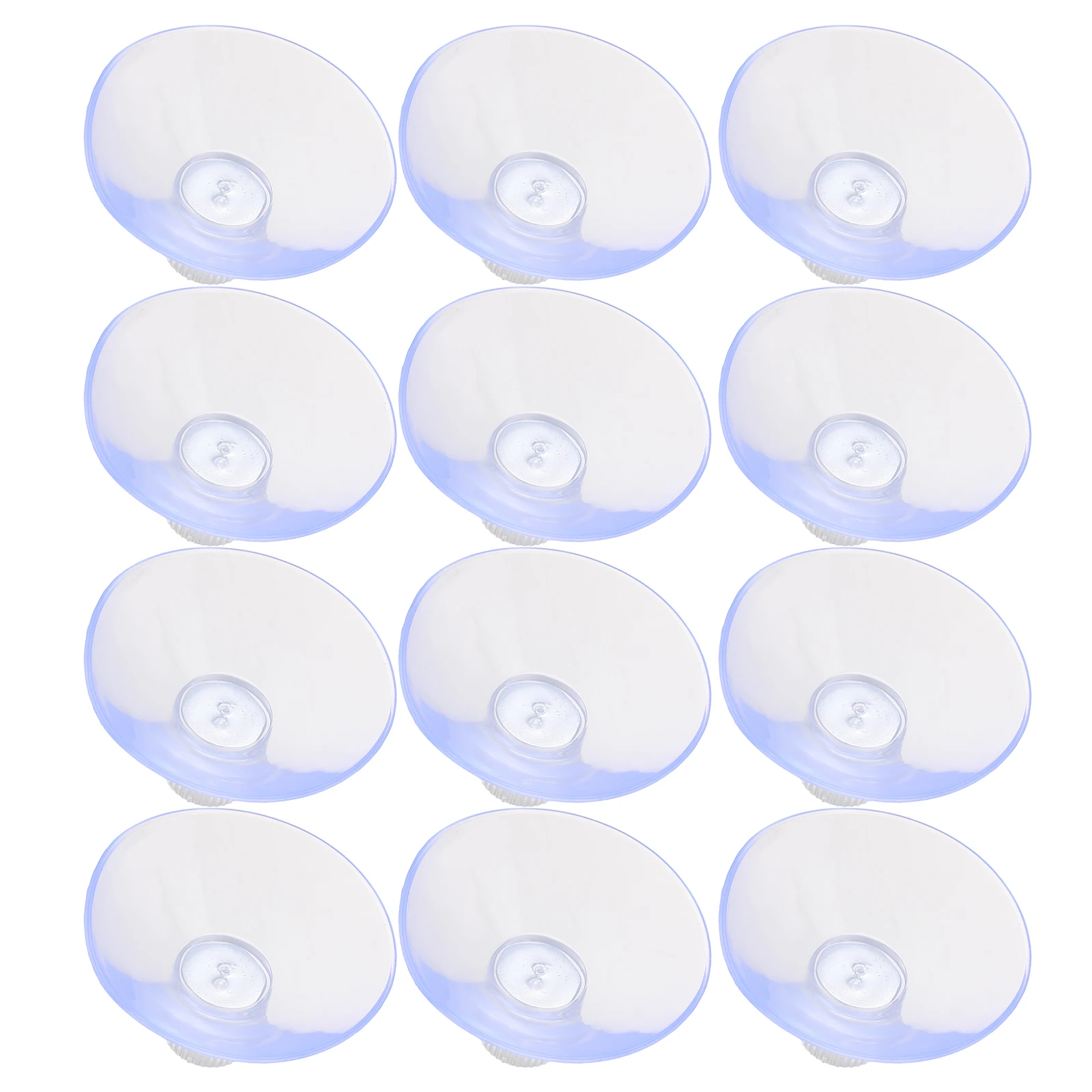 

12pcs Suction Cup Hooks Clear PVC Heavy Duty Bathroom Window 50mm Screw Multifunctional Storage Organizer Pads Glass Wall