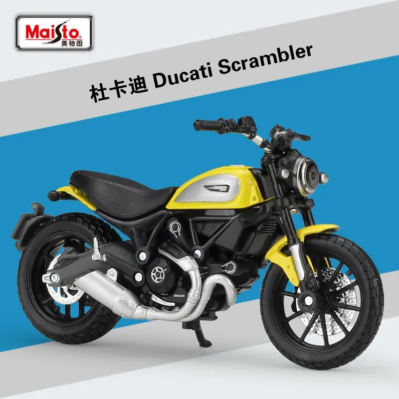 Maisto NEW 1:18 Ducati Scramble Alloy Diecast Motorcycle Model Workable Shork-Absorber Toy For Children Gifts Toy B376