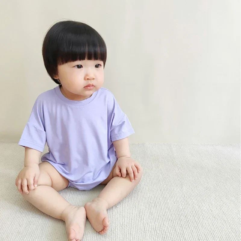 2023 Spring Summer Baby Bodysuit Modal Baby Boy Girl Clothes Cotton Baby Romper Solid One-piece  Clothing