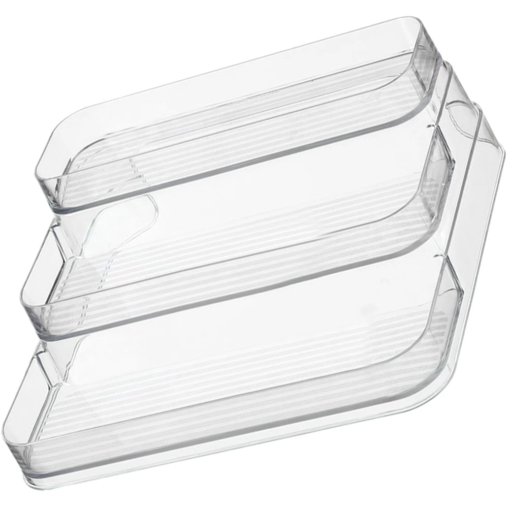 

3 Tier Transparent Cup Holder Spice Storage Container Rack Shelf Spice Organizer Bottle PET Kitchen Storage Cabinet Container