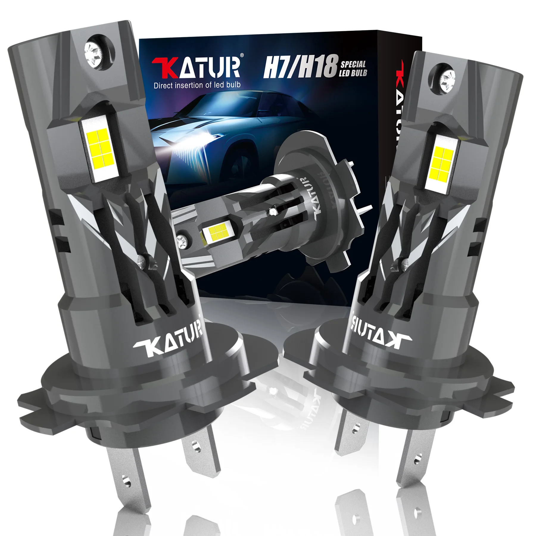 كاتور 2x H7 قاعدة المقبس نوع LED أضواء رئيس مصباح المصباح 20000LM سيارة LED 6000K الأبيض لرينو كليو 2 2003 ~ 2023