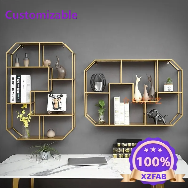 Factory Direct 2026 Shelf Wall Hanging Wall Storage Bedroom Lattice Living Room Cabinet